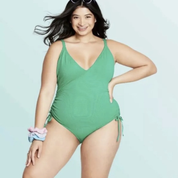 Stony clover lane plus size green one piece swimsuit - Picture 3 of 5
